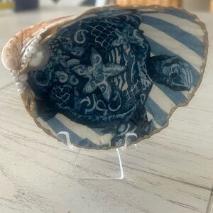 Nautical Blue and White Decorative Shell